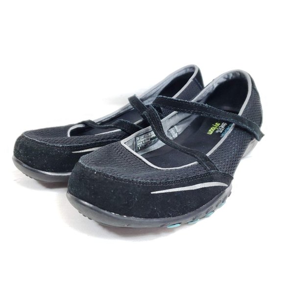 Skechers Mary Jane Shoes Women's Size 8 Black Leather/Mesh - Picture 3 of 8